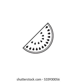 Watermelon line icon, healthy fruit, vector graphics, a linear pattern on a white background, eps 10.