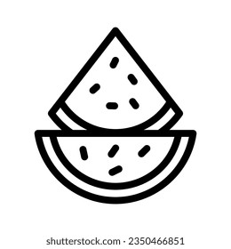 watermelon line icon illustration vector graphic. Simple element illustration vector graphic, suitable for app, websites, and presentations isolated on white background