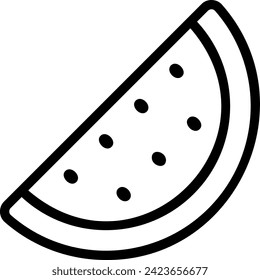 watermelon line icon illustration vector