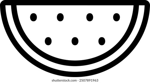 Vector de ilustración de icono de línea de sandía