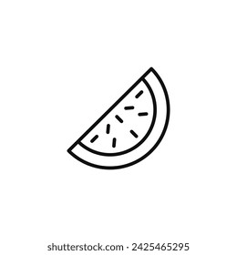 Watermelon line icon isolated on white background