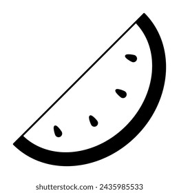 Icono de línea de sandía aislado en blanco