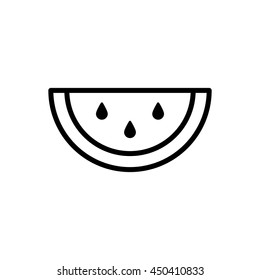 Watermelon line icon isolated on a white background