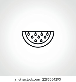 watermelon line icon. watermelon outline icon