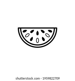 Watermelon Line Icon In A Simple Style. Vector sign in a simple style isolated on a white background.