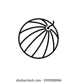 Icono De Línea De La sandía En Un Estilo Simple. Señal vectorial en un estilo simple aislado en un fondo blanco.
