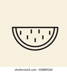 watermelon line icon , vector
