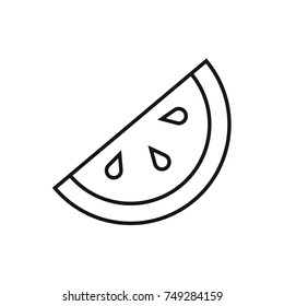 Watermelon line icon. Vector simple minimalistic symbol.