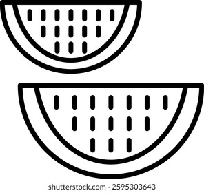 Watermelon Line Vector Icon Design
