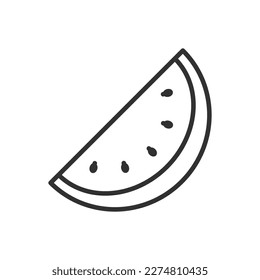 Watermelon, linear icon. Line with editable stroke