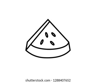 Watermelon linear icon vector