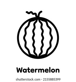 Watermelon linear icon, Vector, Illustration.