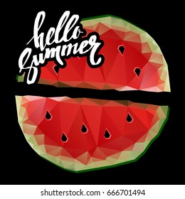 Watermelon lined texture vector. Fruits food colorful