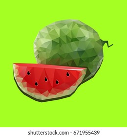 Watermelon lined texture vector. Fruits food colorful