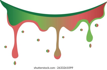 Ilustración vectorial líquida de la salpicadura de la sandía