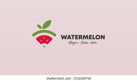 Watermelon Logo Design Concept Vector. Fresh Watermelon Fruit Logo Design Template for Business in Fruit Trading and Fruit Drink Shop