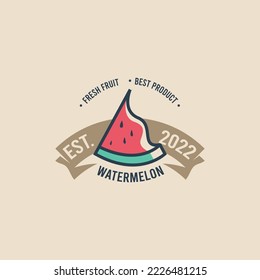 Watermelon Logo Design Concept Vector. Fresh Fruit Logo Design Template