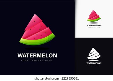 Watermelon logo design with gradient