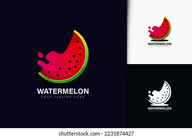 Watermelon logo design with gradient