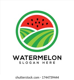watermelon logo design is simple and elegant