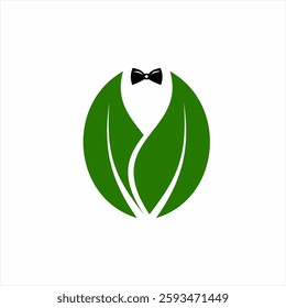 Watermelon logo design with tie illustration.
