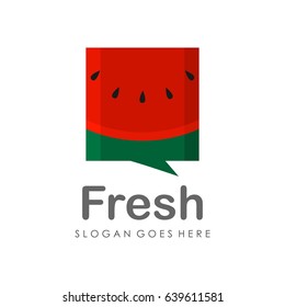 Watermelon Logo Design Vector