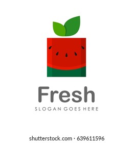 Watermelon Logo Design Vector