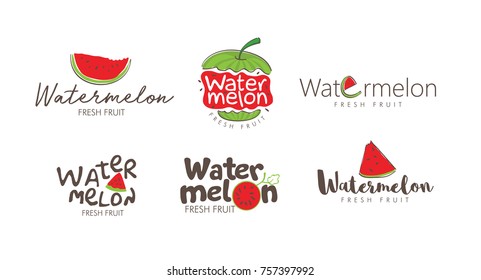 watermelon logo design vector