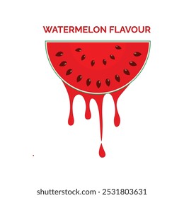 ícone de sabor de logotipo de melancia Vetor