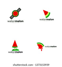 Watermelon Logo Fruit Template Logo Design