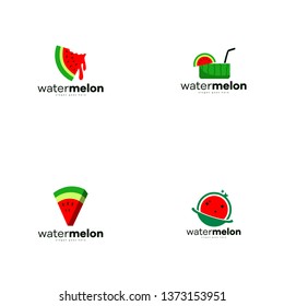 Watermelon Logo Fruit Template Logo Design