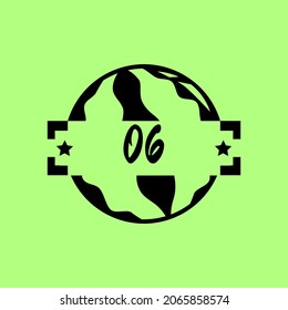 Watermelon logo with green background vector illustration suitable for multiple purpose