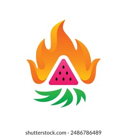 Elemento de diseño de icono de logotipo de sandía. Perfecto para usar para la Tecnología Empresa