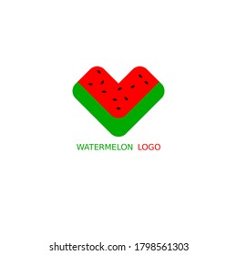 Watermelon logo. Simple logo for watermelon business or for digital purposes.