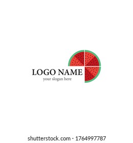 watermelon logo template icon design