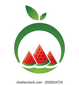 diseño de icono de plantilla de logotipo de sandía