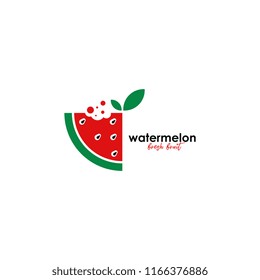 Watermelon logo vector. Fresh fruit logo vector template