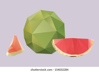 Watermelon made out of triangles