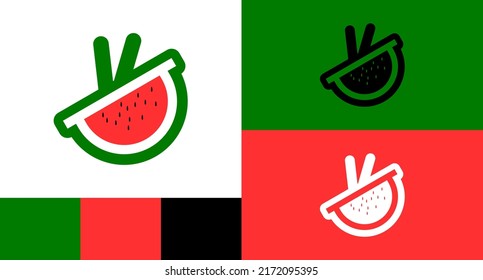 Watermelon Market Basket Case Logo Design Concept 