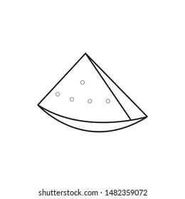 Watermelon minimal line icon vector