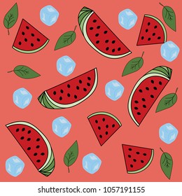 Watermelon mood. Juicy, ripe and sweet watermelons