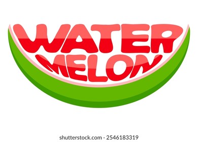 watermelon name of a fruits in the form a fruit logo creative and original for your business or company logotype vector illustration