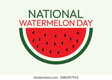 Watermelon, national watermelon day design banner.