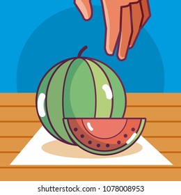Watermelon natural fruit