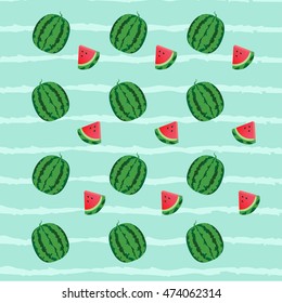 watermelon on blue backgrounds and stripes