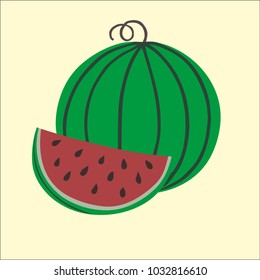 Watermelon on a light background
