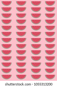 Watermelon on soft pink background.