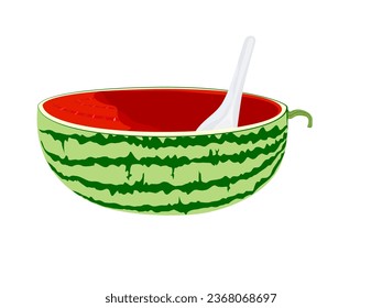 Watermelon on a white background.