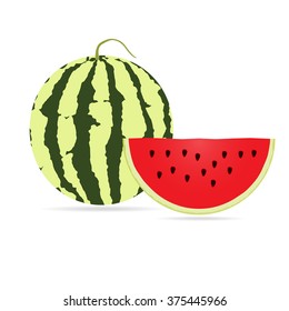 watermelon on the white background