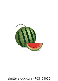 Watermelon on a white background